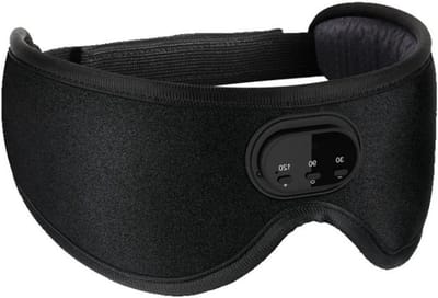 Slaapmasker Hoofdtelefoon - Oogmasker Muziek - Ontspannen Slapen - Draadloze Ruisonderdrukking - Comfortabel Pasvorm - Zwart
