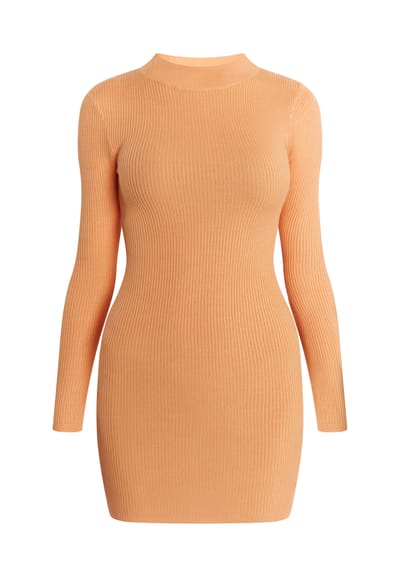 Mymo Mini-gebreide jurk Dames oranje