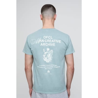 Gewassen Salie Regular Creative Archive Print T-shirt | Sage | Size XS