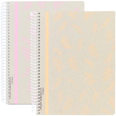Ecologique - schrift spiraal hardcover a5, geruit, assorti