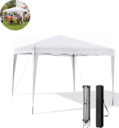 Partytent opvouwbaar - Paviljoen - 3 x 3 m - Easy up - Waterdicht - Weerbestendig - Wit