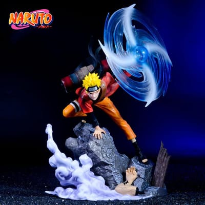 Naruto Shippuden GK Anime Figuur Uzumaki Naruto Actiefiguren 36cm Model Bureau Collectie Pop Kinderen Speelgoed Cadeau blue