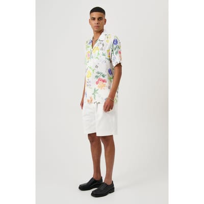 Soulland Orson Shirt White Aop Größe: XXS/XS | Business hemden Outlet | Unisex | Weiß