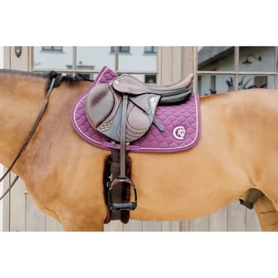 Kentucky Horsewear - Zadeldoek onion quilt 3D logo jumping paars