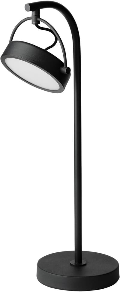 OSRAM Decor Puck Tafel LED Tafellamp, Zwart Staal, 11W, 3000K, CRI >90, beweegbare kop