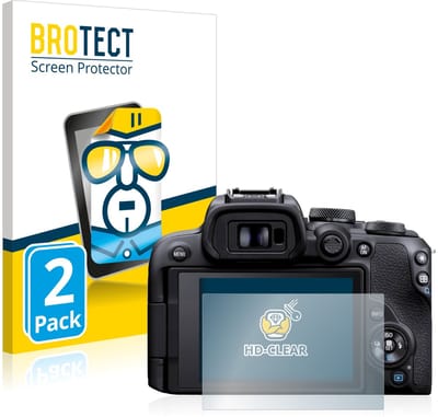 BROTECT - Screenprotector voor Canon EOS R10 - Folie Beschermfolie transparant 2 Stuks