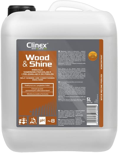 Clinex Wood & Shine Vloeremulsie voor Hout en Laminaat 5 liter