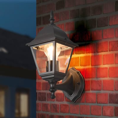 TRIO LIVENZA - Wandlamp - Zwart mat - excl. 1x E27 4W - Buitenverlichting - IP44
