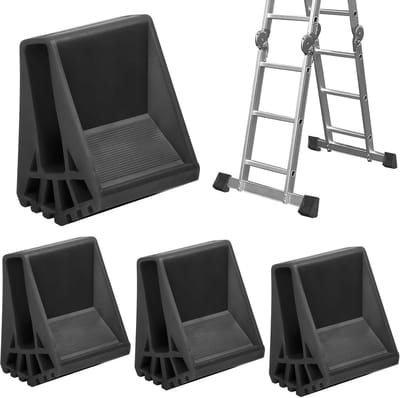 Antislip rubberen voetjes voor ladders - 4 stuks, 50 x 20 mm, vervangende voetkappen voor houten ladders