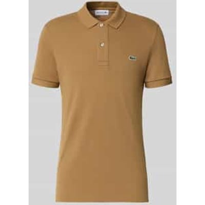 Lacoste Poloshirt Piqué Bruin - Maat XL - Heren