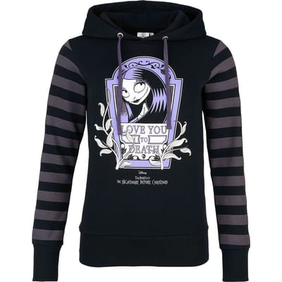 The Nightmare Before Christmas - Disney Trui met capuchon - Love You To Death - S tot 3XL - voor Vrouwen - zwart-lila