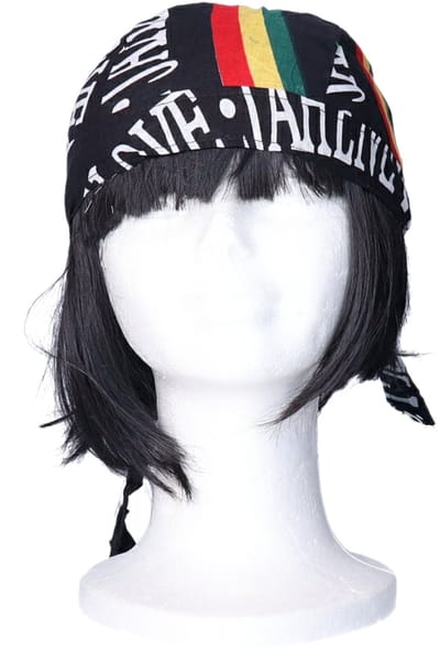 Funny Fashion Rasta bandana - Jamaicaanse vlag - wietblaadjes - hoofddoek - verkleedartikel
