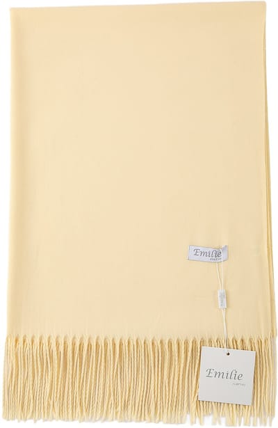 Emilie Collection - sjaal - botergeel - omslagdoek - pashmina - 200X70CM - 100% Gerecycled polyester