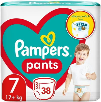 Baby Broekjes - Luierbroekjes - Droog Blijven - Stop & Protect Pocket - Maat 7 38 Stuks - Wit