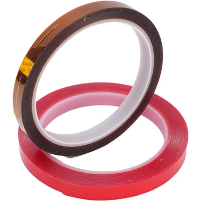 2 Rollen Thermische Sublimatie Pers Tape Rood en Bruin Kleur Hoge Temperatuur Polyimide Tape voor black