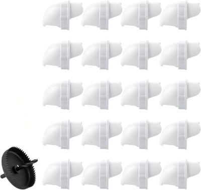 Kippen voederdispenser set van 20 met gatenzaag voor optimale zwaartekrachtvoeding, eenvoudig te monteren en ideaal voor emmers