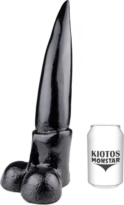 Kiotos Monstar - Kangaroo - Dildo - 33 x 7 cm - Zwart