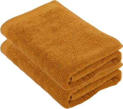 Tiseco Home Studio - Badlaken DELUX - - SET/2 - 100% katoen - 550 g/m² - 100% katoen - superzacht en zeer absorberend - 70x140 cm - Tangerine