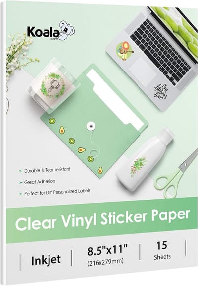 Transparant Zelfklevend Papier voor Inkjet Printers - Waterdicht Vinyl - Sticker Vellen voor DIY en Labels