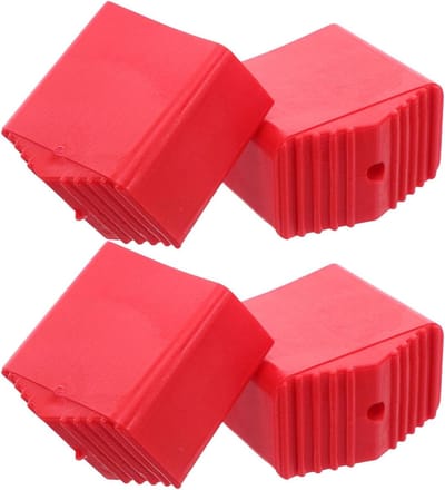 Antislip Laddervoeten - Ladderpads Rubber - Veilig Werken - Universele Pasvorm - 4.7x4.5x2.5CM - Rood