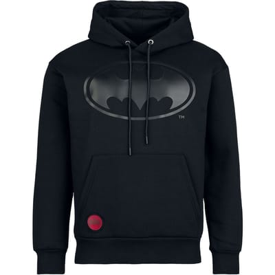 Batman Heat Logo – Black On Black Heren Trui met capuchon - zwart - S