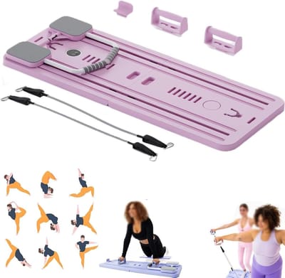 Pilates Board - Thuis Training - Lichaam Vormen - Verstelbare Weerstand - 106 cm Lengte - Roze