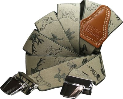Pierre Mouton Jacht bretel - Bretels - Volwassenen - Heren - Beige - 120cm - 3 brede clips - M - L