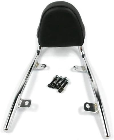Passagierskussen Motorfiets - Motor Rugsteun - Comfortabele Ritten - Afneembare Sissybar - Universele Pasvorm - Zilver