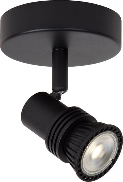 Lucide KIANTI - Plafondspot (Plafondlamp) - Ø 10 cm - 1xGU10 - Zwart