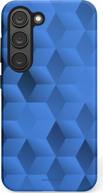 Casetastic Hoesje Geschikt voor Samsung S23 - Stijlvolle Beschermende Duo-layer Case - Hexaflow