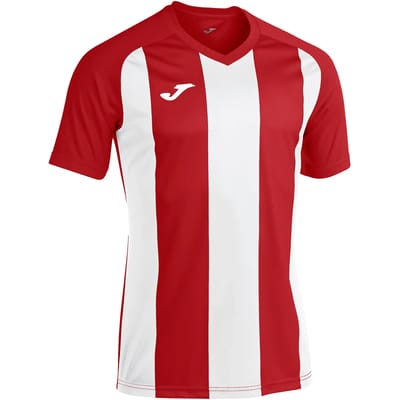 Joma Pisa II Shirt Korte Mouw Kinderen - Rood / Wit | Maat: 152