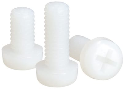 Dailygoods - Nylon schroeven - Kruiskop machineschroeven - 100 stuks wit M2x5mm - Kunststof schroeven - Perfect voor diverse toepassingen - Ideaal voo...