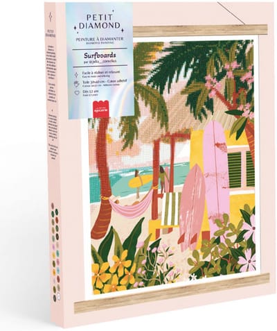 La Petite Epicerie Diamond Painting Kit "Surfboards" 600g H33xW25.5xL3.5cm Creatieve | Hobbyset | kinderen en volwassenen