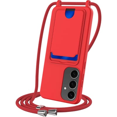 CaseBody Samsung S25 Plus Koordhoesje met Kaarthouder Rood