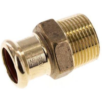 Perskoppeling - 18mm Persmof & R 3/4'' Buiseinde - Koperlegering