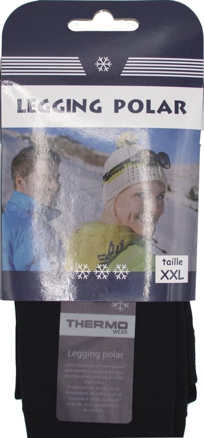 Polar legging dames zwart -2 paar- maat XXL