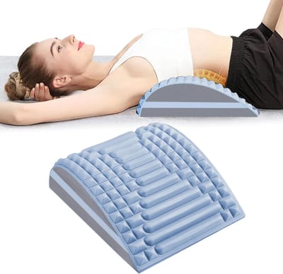 Nekstretcher - Rugstretcher - Backstretcher - Rugstrekker - Rugkussen - Nek en Rugstretcher - Posture - Rugpijn Verlichten - Blauw