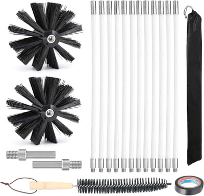 DailySupplies® Schoorsteenveegset - Schoorsteenveger - Schoorsteenborstel 150mm