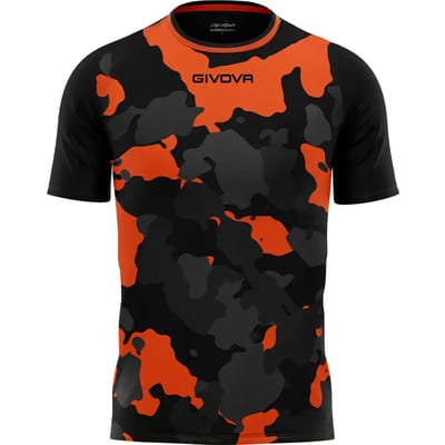 Heren T-shirt Givova Army Zwart-oranje Zwart - M
