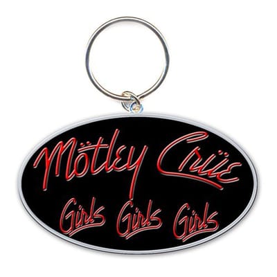 Motley Crue - Girls, Girls, Girls Sleutelhanger - Zwart
