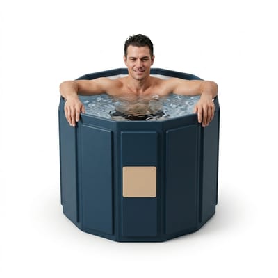 KAD® IJsbad - Draagbaar IJstherapie Bad voor Sporters - Opvouwbaar Bad - Volwassenen Zitbad - Teal - 70cm x 40cm x 8cm