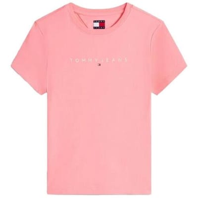 Tommy Hilfiger Tjw Slim Linear Tee Tropical Blush Taglia: S | Maglie Sportivi Outlet | Donna