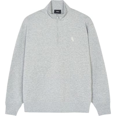 Sweatshirt à col montant et demi-zip uni MLB Chicago White Sox Sweatshirt unisexe Gris chiné 3AMTB0241-44MGS S white