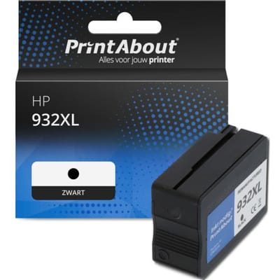 PrintAbout huismerk Inktcartridge 932XL (CN053AE) Zwart Hoge capaciteit geschikt voor HP