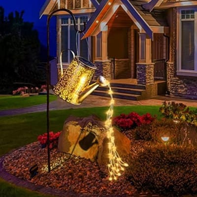 Zonnegietertuinlamp met LED-verlichting - Waterdichte buitenverlichting