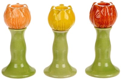 Kandelaar tulp Ø6,3xH12,5cm