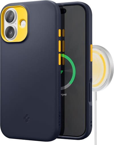 Spigen Nano Pop MagFit Hoesje Geschikt voor Apple iPhone 17 - Back Cover Compatibel met MagSafe / Qi2 - Blueberry Navy