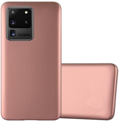 Cadorabo Hoesje geschikt voor Samsung Galaxy S20 ULTRA in METALLIC ROSE GOUD - Beschermhoes gemaakt van flexibel TPU silicone Case Cover