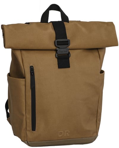 Daniel Ray Griffith Coated Canvas Rolltop Rugzak - Laptoprugzak 15,6 inch - Schoolrugzak 22 Liter - Spat Waterdicht - Khaki