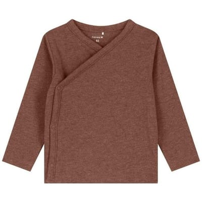 Prénatal newborn overslagshirt Brown 44 unisex